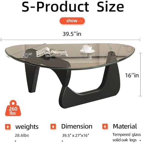 Mid Century Modern Glass Coffee Table, Coffee Table - Image 2