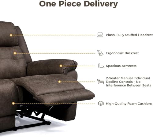 Oversized Manual Recliner Sofa, 86” Extra Wide 3 Seater Reclining Couch - Image 4