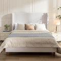 Queen Size Upholstered Bed Frame, Elegant Simplicity/Strong Wood Slats by Unknown