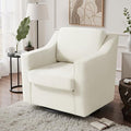 Swivel Accent Chair, Chenille Upholstered Armchair by UIXE