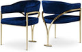 Meridian Furniture 553Navy-C Madelyn Collection Modern | Contemporary Velvet by Unknown