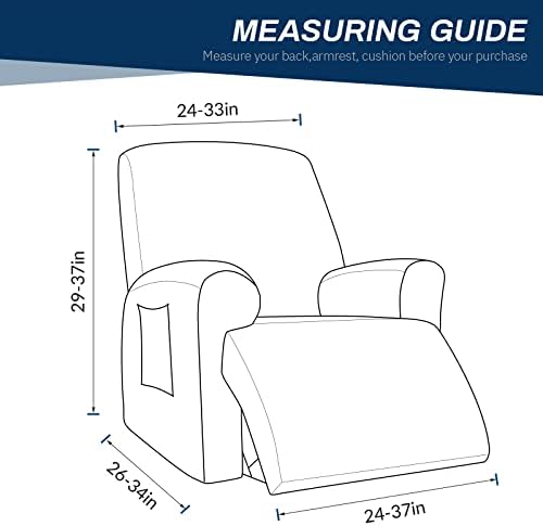 Asnomy Stretch Recliner Chair Covers Slipcover - Image 6