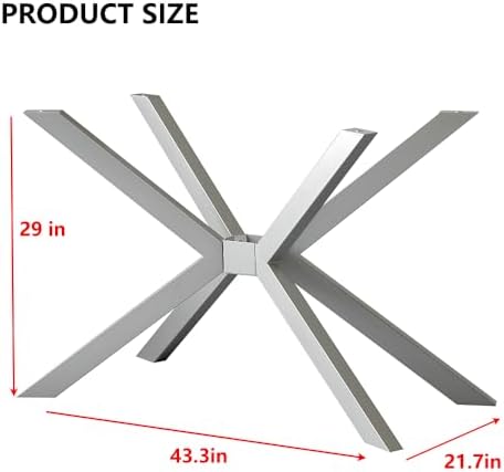Modern Table Base 29" Metal Dining Table Legs - Image 2