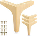La Vane 6 Inch Diamond Triangle Metal Furniture Legs 4PCS- Heavy Duty Iron by La+Vane