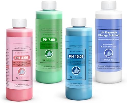 pH Calibration Buffer Solution Kit, and 3M pH Probe Storage Solution by Yewhick