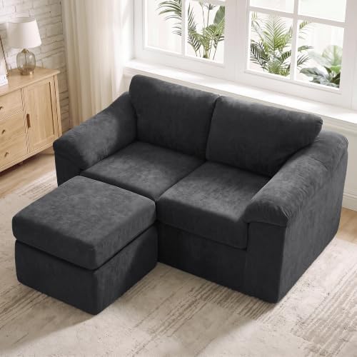 23.6" Boneless Sofa Ottoman, Modern Cloud Couch Ottoman, Upholstered Footrest - Image 3