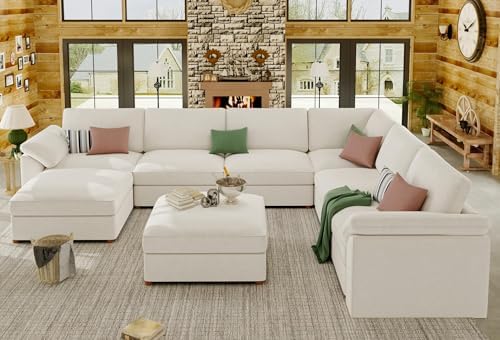 EASE MOOSE Oversized Sectional Modular Sofa, Comfty U Shape Sectional Modern - Image 4