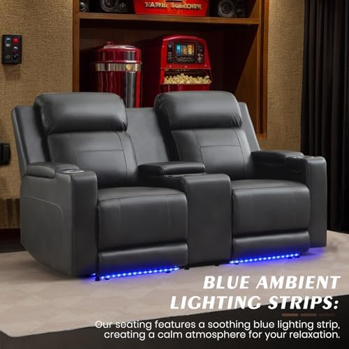 Power Reclining Loveseat with Console/Wireless Charging, Power Loveseat - Image 3