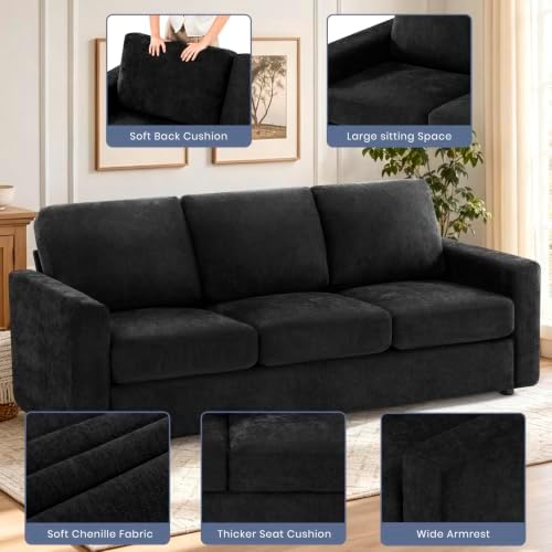 2 Pieces Chenille Sofa Sets w/Comfortable Back Cushions - Image 5