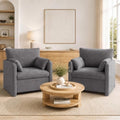 Oversized Accent Chair Set of 2, Comfy Reading Chair by VisittheEcoMozz