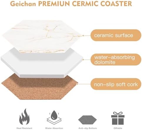 Marble Coasters for Drinks Absorbent - Image 5