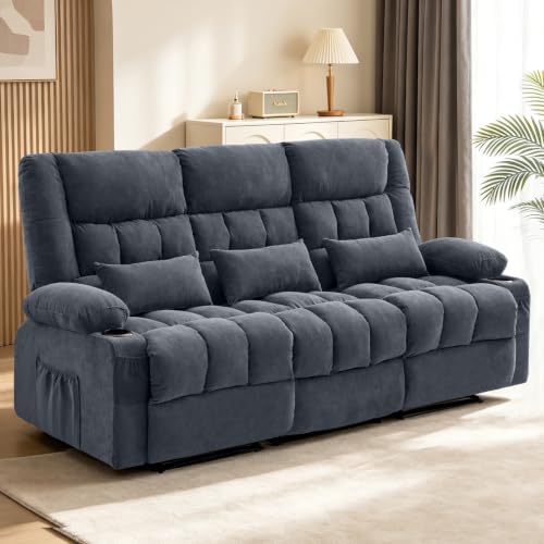 MAHOMICO Recliner Sofa with Cup Holders by MAHOMICO