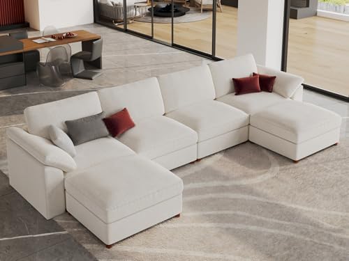EASE MOOSE Oversized U Shape Sectional Couch Wide Deep seat Sectional Sofa - Image 4