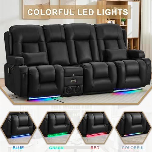 URRED Power Loveseat Recliner Sofa - Image 6