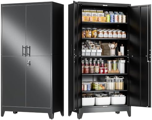 GAIOUS 79" Tall Metal Pantry Storage Cabinet by GAIOUS