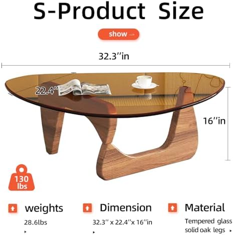 Modern Glass Coffee Table, Mid Century Small Coffee Table, Coffee Table - Image 2