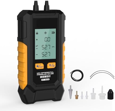 PT503 Mini Digital Manometer Dual Port Gas Pressure Tester by LINXINO