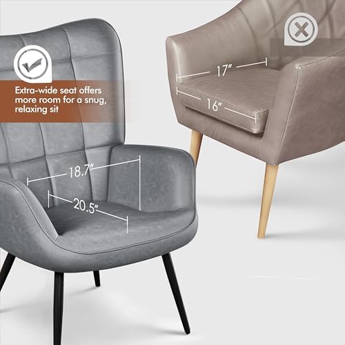 Yaheetech Faux Leather Accent Chairs Set of 2 - Image 6