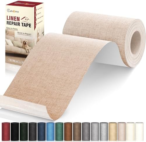 Cahomo Linen Repair Tape 4x79 inch, Self Adhesive Linen Fabric Patches by Cahomo