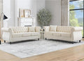 80" 2 Piece 3-Seater Velvet Chesterfield Sofa by Kolavess