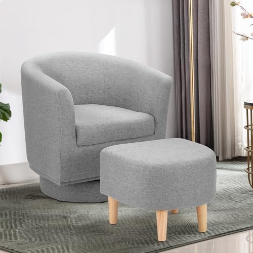 DAZONE Swivel Accent Chair Modern Barrel Chairs by DAZONE