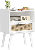 Lerliuo Rattan Nightstand, Bedside Table by Lerliuo