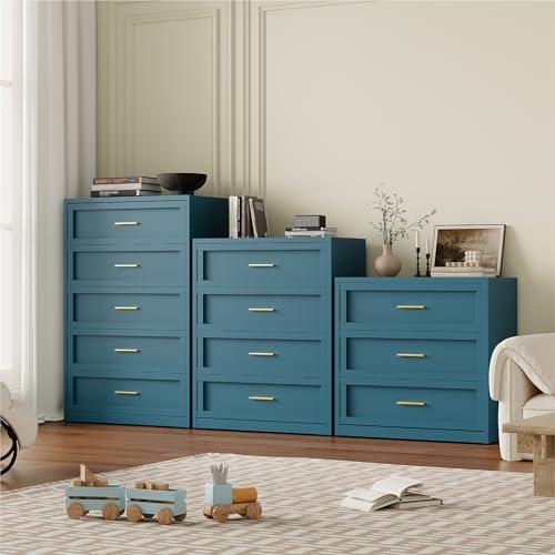 YAUWOH 4 Drawer Metal Dresser, Heavy Duty Steel Storage Dresser - Image 6