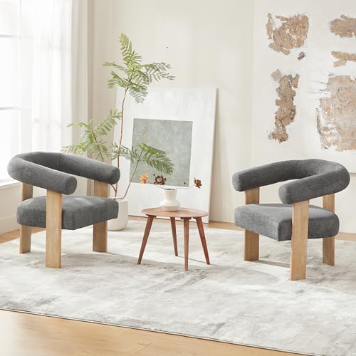 VKNOW Barrel Accent Chairs Set of 2 - Image 4