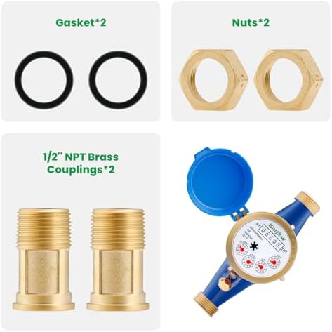 DN15 1/2" NPT Water Meter, Lead Free Meter, Cold Water Meter - Image 2