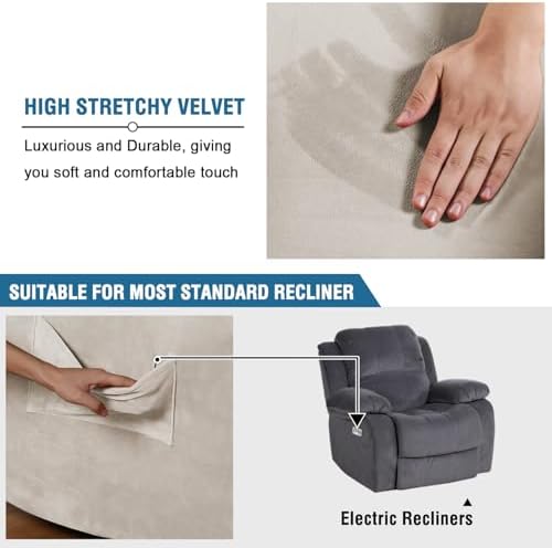 H.VERSAILTEX Stretch Recliner Slipcovers Recliner Chair Cover Sofa Furniture - Image 4