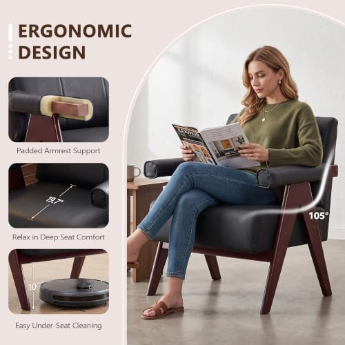 JIASTING Mid Century Modern Accent Chair - Image 4