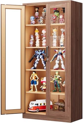 PEUKC Display Cabinet with Glass Doors, 71 Inches Metal Display Case with 4 - Image 4