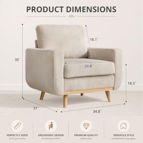 Accent Chair for Bedroom, Reading Chair - Image 2