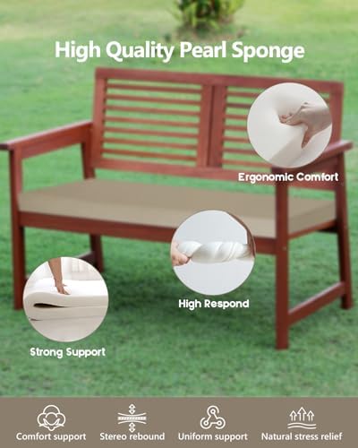 32x12x2 Outdoor Bench Cushion, Strengthen Waterproof Seat Cushions, - Image 3