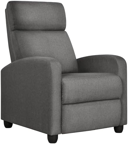 Yaheetech Recliner Chair with 3 Adjustable Angles Living Room Chairs Gray by Yaheetech