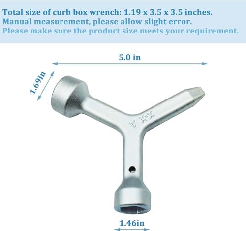 MKF2 Meter Curb Box Key triangle curb box wrench electric box key - Image 2