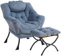 Furlide Lazy Chair with Ottoman, Plush Reading Chair by Furlide