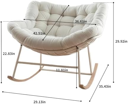 Oversized Papasan Rocking Chair - Image 2