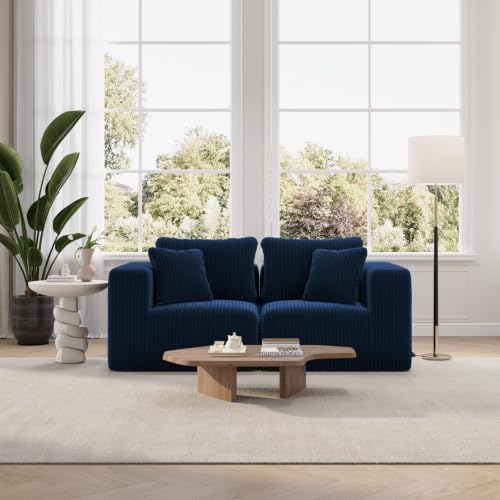 Novilla 70.8" Modular Loveseat Sofa, Small Space Sectional Couch, Modern Cloud by Novilla