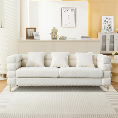 mikibama Modern Teddy Sectional Sofa, 81 Inch Oversized Sofa Couch, Luxury 3 - Image 3