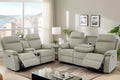 Power Reclining Sofa Set with LED Reading Light/Storage Drawer, Power Loveseat by Neptane