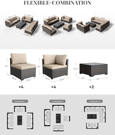 WWR Patio Furniture Set 10 Piece - Image 5