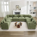 147'' Oversized U Shaped Cloud Sectional Sofa, Chenille Deep Seat Couches by WUTUTUEE