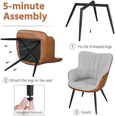 Yaheetech Accent Chair, Upholstered Armchair - Image 6