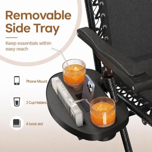 Yaheetech 26" Zero Gravity Recliners Adjustable Set of 2 - Image 6