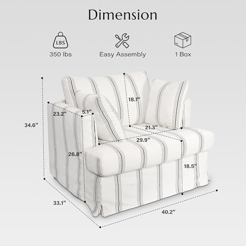 Coastal Oversized Accent Reading Armchair Set of 2 - Image 2