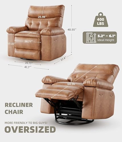 GarveeHome Oversized Leather Recliner Chair - Image 2