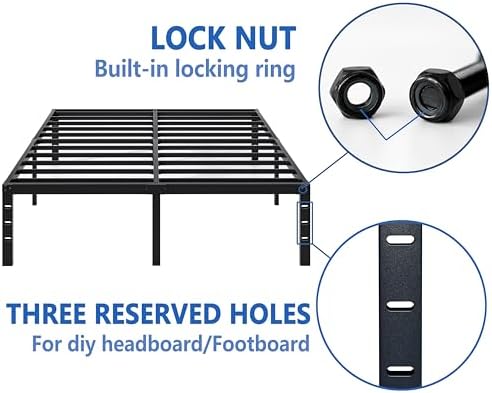 NEW JETO Metal Bed Frame, Full Size Bed Frame - Image 5