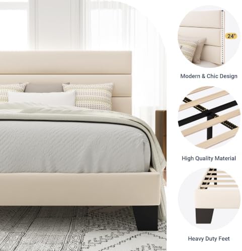 Allewie Cal King Size Platform Bed Frame - Image 5