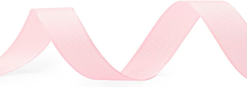 LIUYAXI 5/8" X 50 Yards Solid Pink Grosgrain Ribbon, Perfect for Crafts, Wedding Decor, DIY Hair Accessories, Sewing, Gift Package Wrapping and More